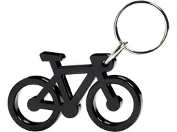 Schlüsselanhänger "Fahrrad" inkl. 1-farbigem Aufdruck, schwarz Vollton – Produktbild 1 von 1