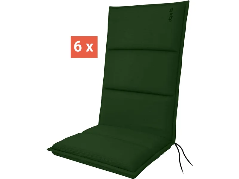 Doppler doppler Auflage "CITY" für Hochlehner, 6er-Pack, 119x48x6 cm, Polyester, moosgrün – Produktbild 1 von 1