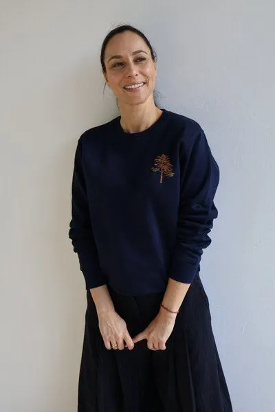Kultgut Kultgut Biofair - Pullover / Tree, Dunkelblau, – Produktbild 4 von 4