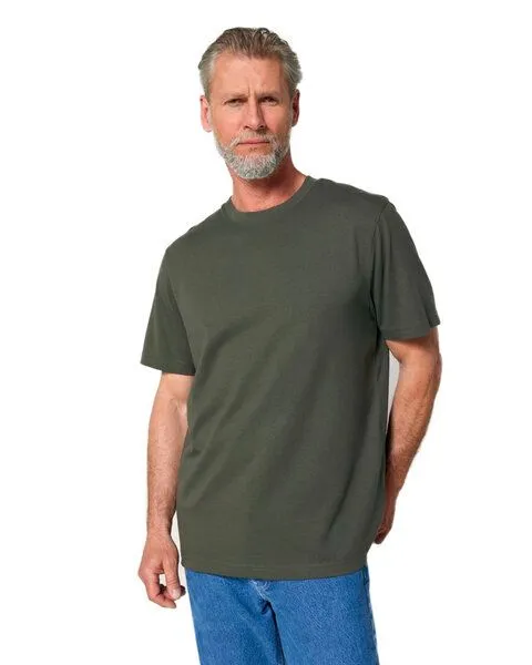 YTWOO YTWOO Nachhaltiges schweres Unisex T-Shirt, Khaki, – Produktbild 3 von 4