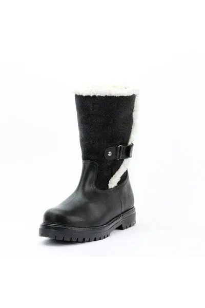 Grand Step Shoes Grand Step Shoes Damen Stiefel pflanzlich gegerbtes Leder/Hanf, Schwarz, – Produktbild 4 von 6