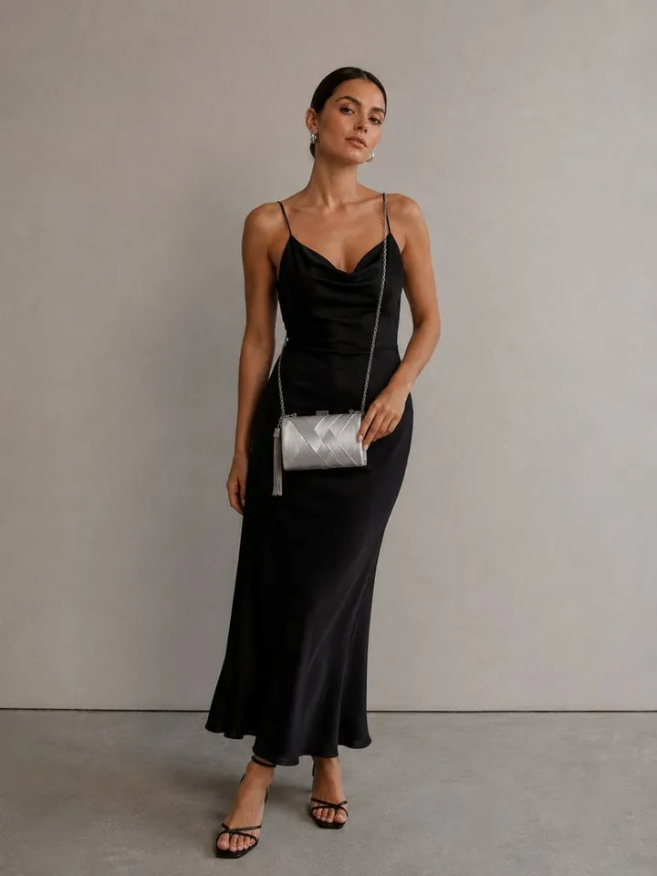 Collezione Alessandro Collezione Alessandro Clutch Sydney, edles Design, Silberfarben, – Produktbild 4 von 4