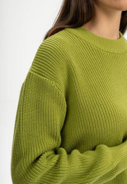 MELA MELA Rippstrick Pullover ADAH aus 100% Bio-Baumwolle, Seaweed, – Produktbild 4 von 4