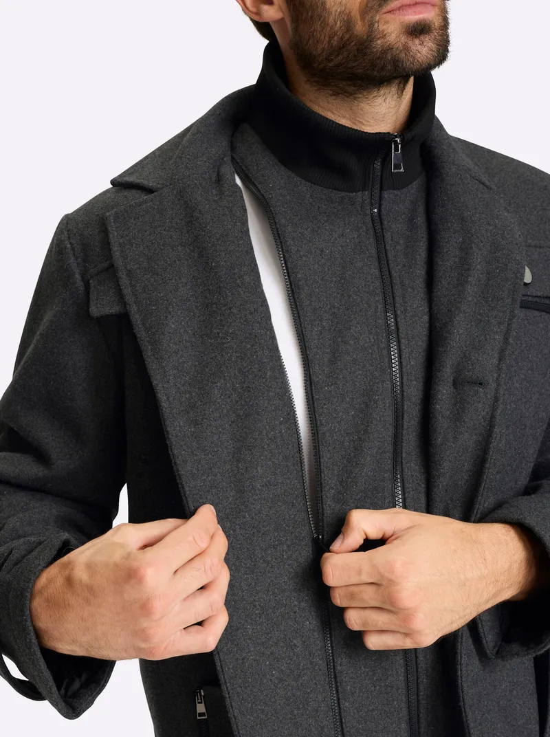marco donati Longjacke graphit-meliert, Graphit-meliert, – Produktbild 2 von 2
