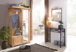 OTTO home Kompaktgarderobe Adele Breite 108 cm, mit Spiegeltür, aus massiver Kiefer, FSC® – Produktbild 1 von 1