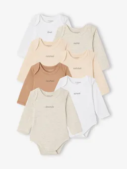 Vertbaudet 7er-Pack Langarm-Schlupfbodys Baby BASIC set – Produktbild 1 von 1