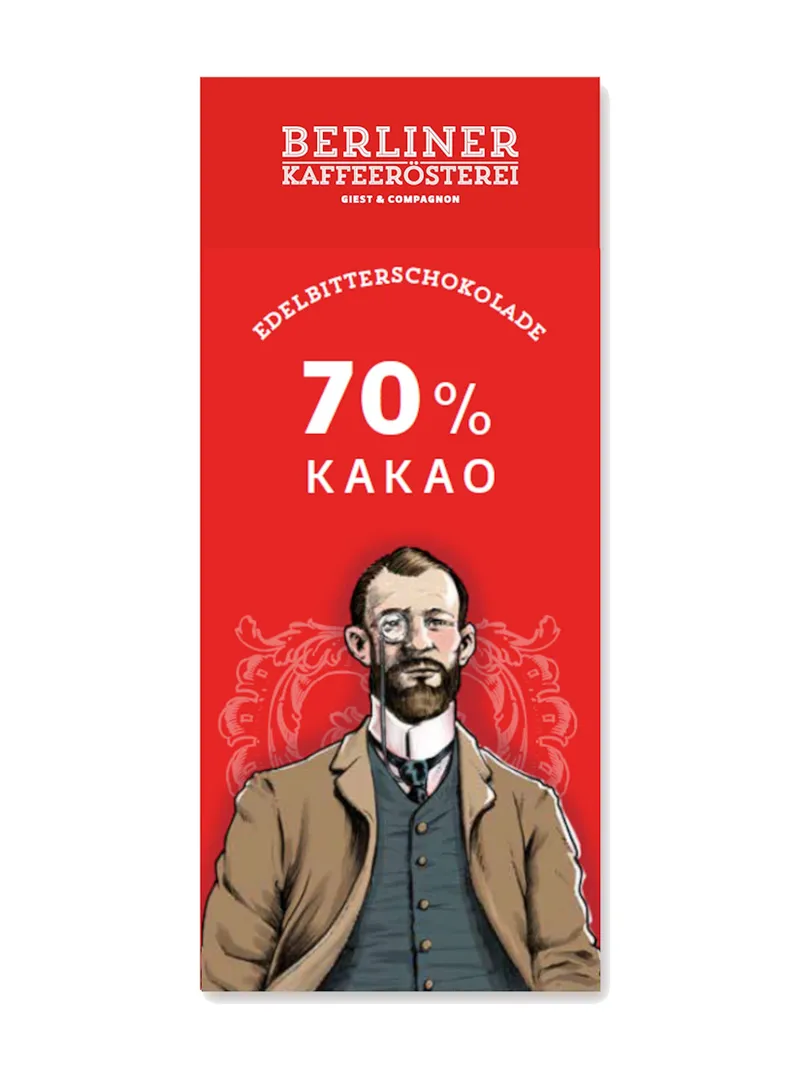 Berliner Kaffeerösterei Berliner Kaffeerösterei BKR - Tafel - ClassicLine "Edelbitter" 70% 100 g – Produktbild 1 von 1