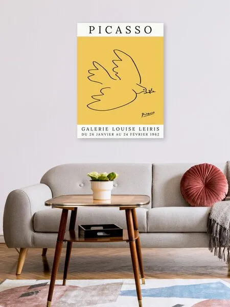 Photocircle Photocircle Poster / Leinwandbild - Picasso Taube – gelb – Produktbild 2 von 4