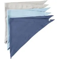 HANS NATUR Baby und Kinder Dreieckstuch Bio-Baumwolle 3er Set dunkelblau Maße 60 x 30 cm, Mehrfarbig, – Produktbild 1 von 1