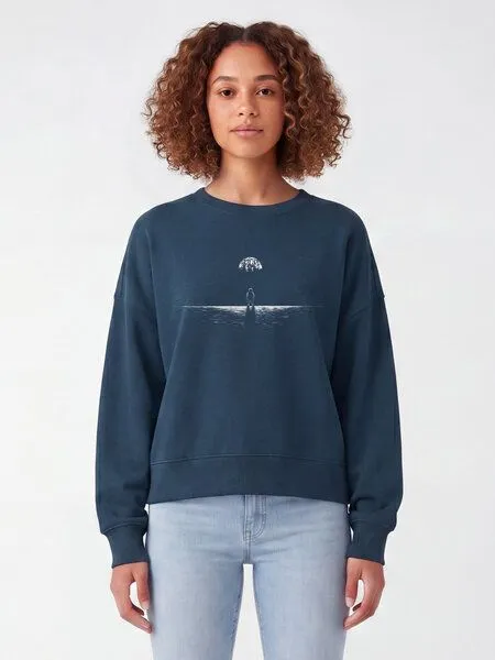 watapparel watapparel Sweatshirt Frauen Lost in space, Deep teal, – Produktbild 2 von 2