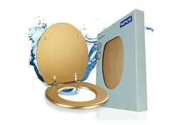 Wenko Wenko WC-Sitz Modell Aldeno, aus MDF mit Edelstahl-Befestigung, spülkastengeeignet – Produktbild 1 von 1