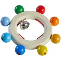 goki baby goki baby Greifling Regenbogen Perlen aus Holz Maße 9,5 cm Durchmesser, Mehrfarbig, – Produktbild 1 von 1