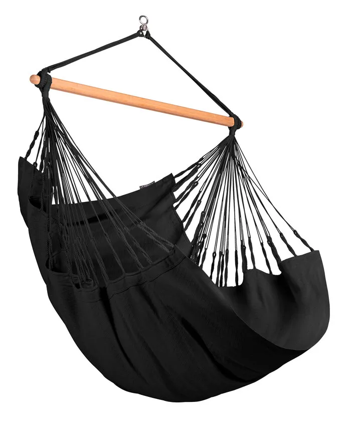 La Siesta La Siesta Hängesessel Habana onyx,115x180cm,Comfort, Schwarz, – Produktbild 2 von 5