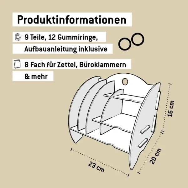 WERKHAUS WERKHAUS Mini Organizer, Goldgelb, – Produktbild 2 von 7