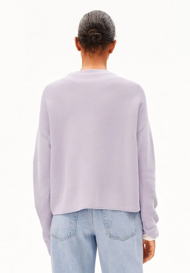 ARMEDANGELS ARMEDANGELS Strickpullover MERINAA LINKS LINKS Loose Fit, Lila, – Produktbild 4 von 5