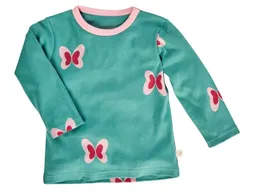 HANS NATUR Kinder Langarmshirt Bio-Baumwolle Schmetterling rosa Gr.98/104 – Produktbild 1 von 1
