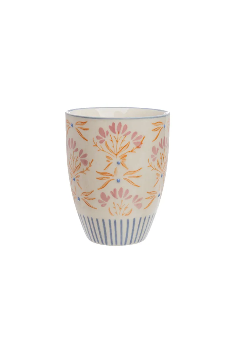 Tranquillo Becher RETROFLORIA – Steinzeug - orange – Produktbild 1 von 2