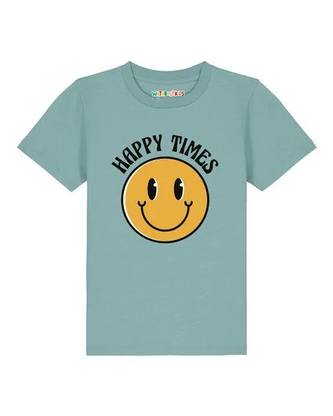watabout.kids watabout.kids T-Shirt Kinder Happy times, Teal monstera, – Produktbild 1 von 2