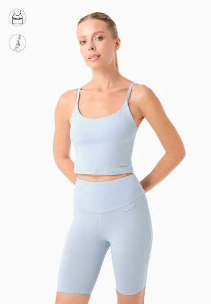 ORGANICATION ORGANICATION TARRA | Crop-Top aus Bio-Baumwolle, Seashell blue, – Produktbild 1 von 4