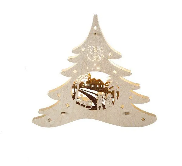 Weigla® Holzkunst Weigla® Holzkunst Weigla Fensterbilder Tannenbaum mit verschiedenen Motiven – Produktbild 2 von 3