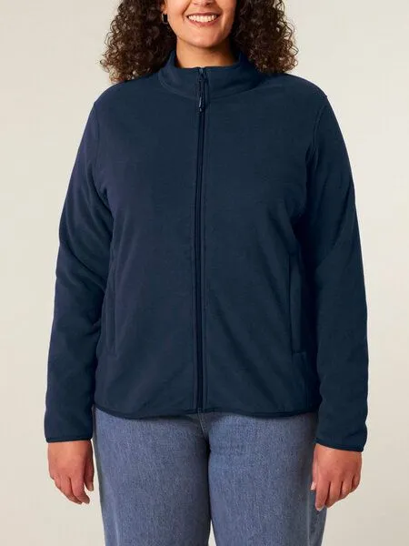 Human Family Human Family Basic Damen Fleecejacke "Guide" aus recyceltem Polyester, Navy, – Produktbild 1 von 4