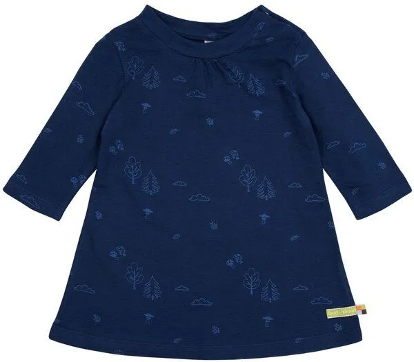 loud + proud loud + proud Baby & Kinder Kleid Strukturstrick, GOTS-zertifiziert, Ultramarine(blau), – Produktbild 1 von 2