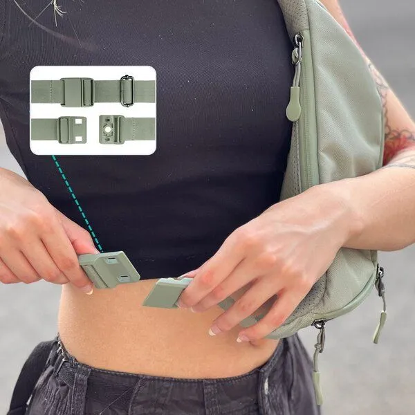 FUCHS & REBELL FUCHS & REBELL FIETE Hip Bag – Hüfttasche mit Magnetverschluss & Anti-Diebstahlfach, Hell grün, – Produktbild 3 von 3