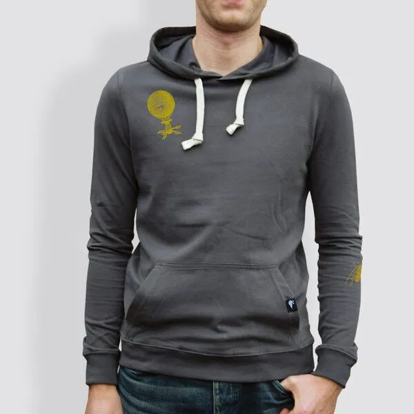 little kiwi little kiwi Unisex Hoodie, "Abheben", Grau-anthracite, – Produktbild 1 von 3
