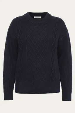 KnowledgeCotton Apparel KnowledgeCotton Apparel Damen vegan Pullover Damen Rundhalsausschnitt Night Sky Navy – Produktbild 1 von 1