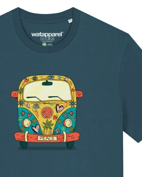 watapparel watapparel T-Shirt Unisex Hippies Bus, Stargazer, – Produktbild 3 von 3
