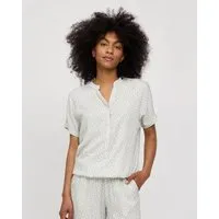 Mazine Mazine Gemusterte Bluse mit V-Ausschnitt - aus Ecovero – Produktbild 1 von 1