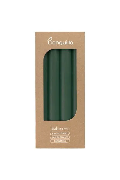 Tranquillo Handgearbeitete Stabkerzen GLUMI forest 4er-Set, 20 cm - grün – Produktbild 4 von 4