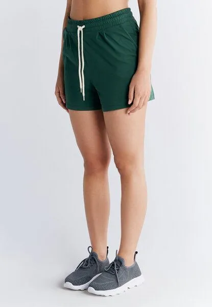 Leela Cotton Damen Pyjama Short aus 100% Bio-Baumwolle Schlafhose Leela Cotton 1440, Tannennadel, – Produktbild 3 von 4