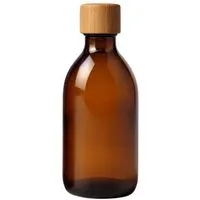 mikken mikken Apothekerflasche 250 | 500 ml | 1000 ml mit Holzdeckel leere Braunglasflasche mit Schraubdeckel – Produktbild 1 von 1