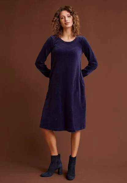 LANA Organic LANA Organic Samtkleid, Modell Isolde, Marine, – Produktbild 1 von 4