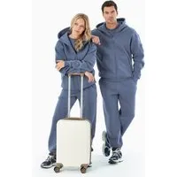 ORGANICATION ORGANICATION JENNA | Essentials Travel Unisex Full Zip-Hoodie aus Bio-Baumwolle und recyceltem Polyester, Soft indigo, – Produktbild 1 von 1
