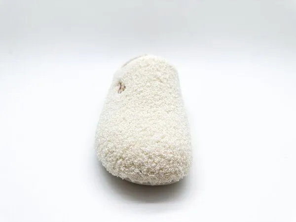 thies Veganer "thies ® Rec Teddy Slipper" aus ultraweichem, recyceltem Fell, Off white, – Produktbild 4 von 4