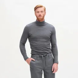 Living Crafts Living Crafts Rollkragen Longsleeve Modell: Helge GOTS – Produktbild 1 von 1