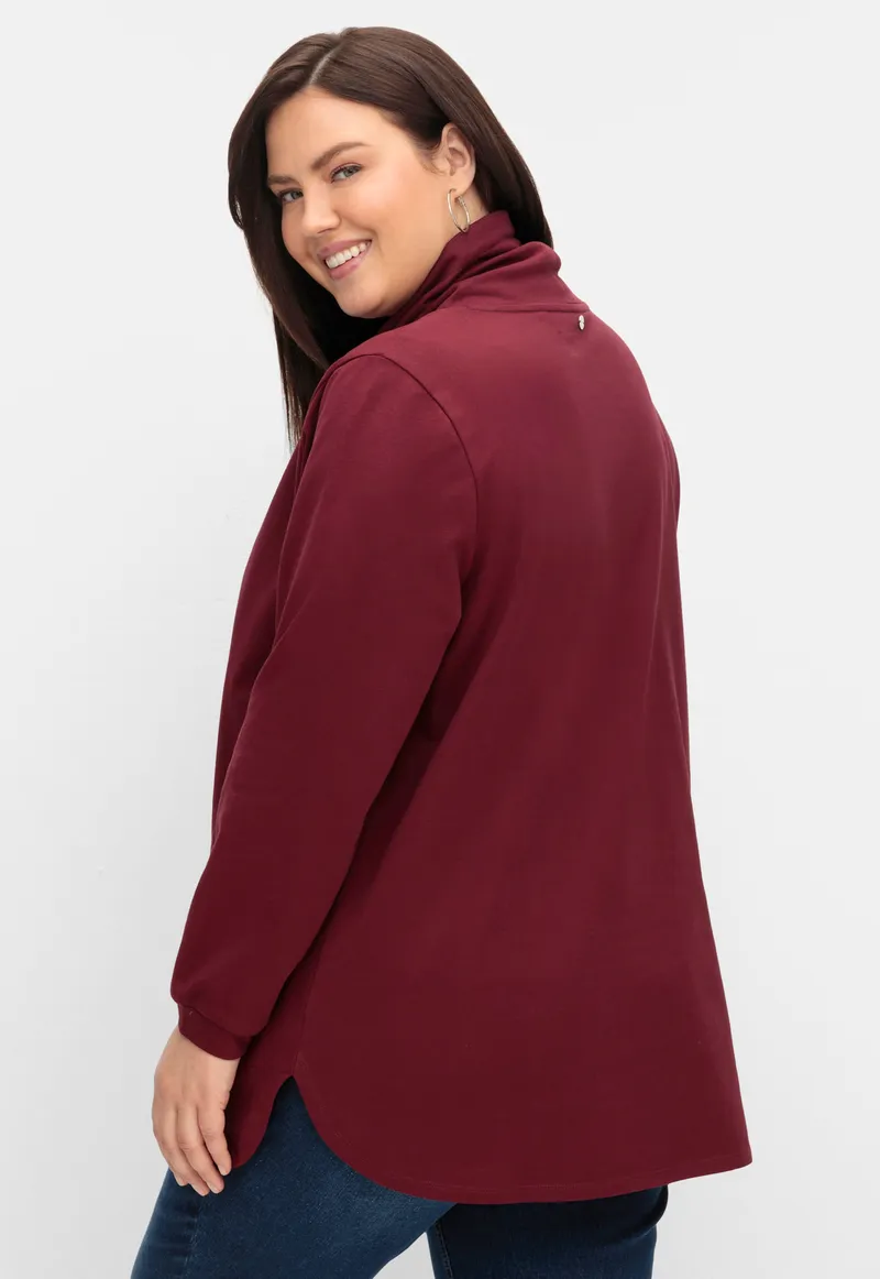 sheego Sweatshirt weinrot, Weinrot, – Produktbild 2 von 2
