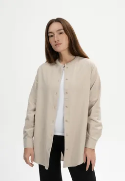 MELA MELA Damen vegan Hemd Flanell Aaban Birke Melange – Produktbild 1 von 1