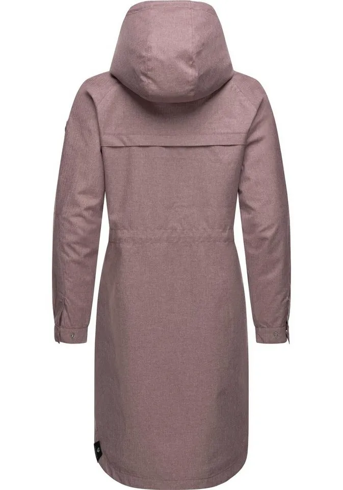ragwear ragwear Outdoorjacke Belinka Wasserdichte lange und sehr leichte Übergangsjacke, Lila, – Produktbild 3 von 4