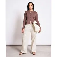 JAN N JUNE JAN N JUNE Crewneck Cardigan aus Baumwolle GLIMT GOTS, Clay, – Produktbild 1 von 1