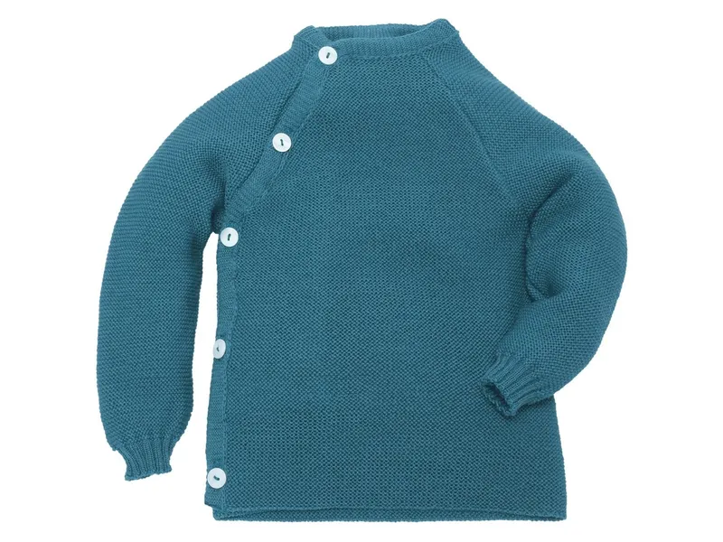 Reiff Strickwaren Reiff Strickwaren Baby Jacke Schlüttli Bio-Merinowolle, Blau, – Produktbild 1 von 2