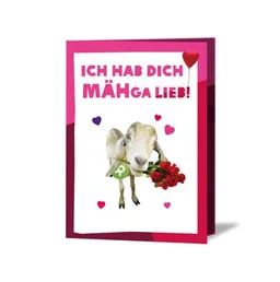 OxfamUnverpackt OxfamUnverpackt Spenden-Geschenk "Ziege" (Grußkarte zum Liebe zeigen mit Magnet) – Produktbild 1 von 1