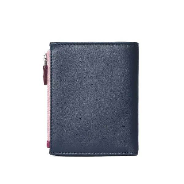 Vargu Vargu Echtleder Geldbörse ADA 1-A, Navy - cranberry, – Produktbild 4 von 4