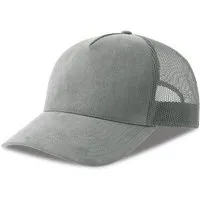 Atlantis Headwear Atlantis Headwear Damen / Herren Netz Cap kombiniert mit Wildlederoptik, Grau, – Produktbild 5 von 5