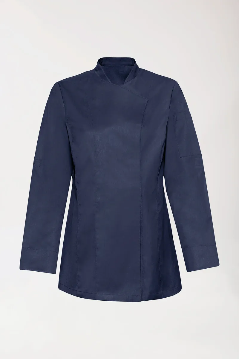 BERUFSBEKLEIDUNG Gastro Kochjacke Damen - 1/1 Arm, navy - Berufsbekleidung.de, Navy, – Produktbild 1 von 1