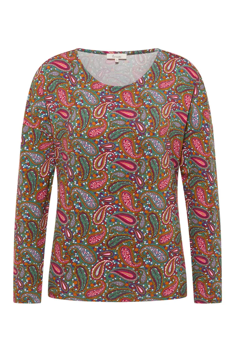 Tranquillo Basic-Shirt Felicee aus Viskose - paisley / M – Produktbild 1 von 6