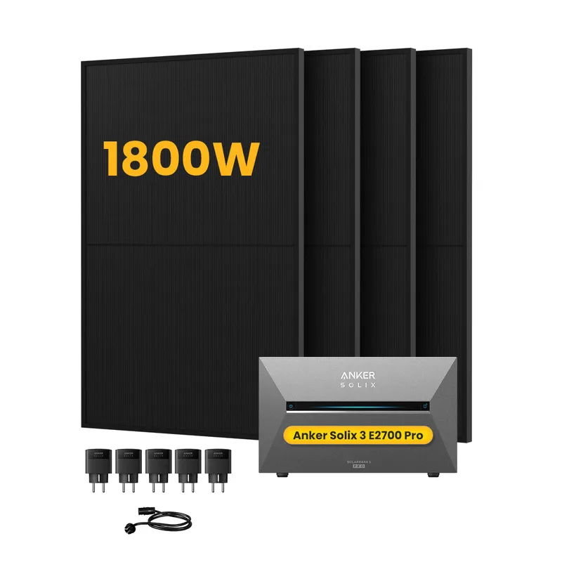 Anker Anker SOLIX Solarbank 3 E2700 Pro, mit 4 x 450 Bifaziale Solarmodule, by Powerness (deal) - 2.7kWh / 5 x Smart Plug / Selbstabholung – Produktbild 1 von 1