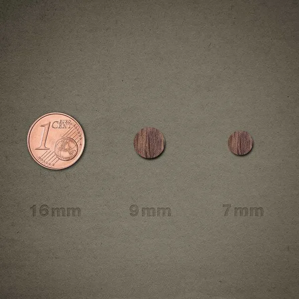 feinformart feinformart Ohrstecker aus Holz geometrische Blume hell 9mm – Produktbild 4 von 4